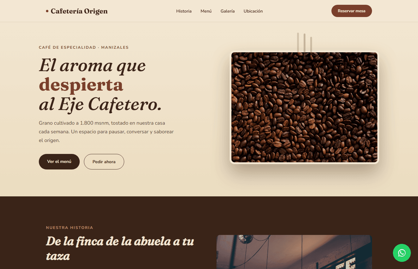 Cafetería Origen
